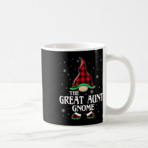 Great Aunt Gnome Buffalo Plaid Family Group Christ Coffee Mug