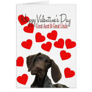 Great Aunt & Great Uncle Glossy Grizzly Valentine Cards