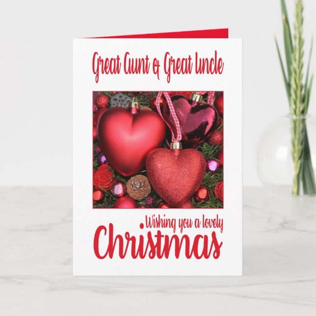 Great Aunt & Great Uncle Lovely Christmas card (Front)