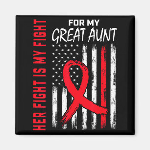 Great Aunt Heart Disease Awareness Month Products  Magnet