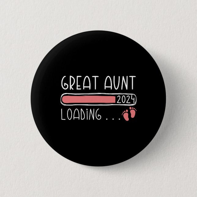 Great Aunt Loading 2024 Family Pregnancy Button (Front)
