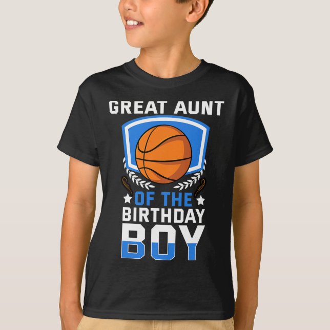 Great Aunt Of The Birthday Boy Sketll Family  T-Shirt (Front)