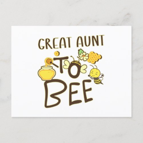 Great Aunt To Bee Pregnancy Announcement Pregnant Postcard