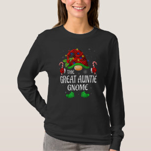 Great Auntie Gnome Buffalo Red Plaid Family Christ T-Shirt