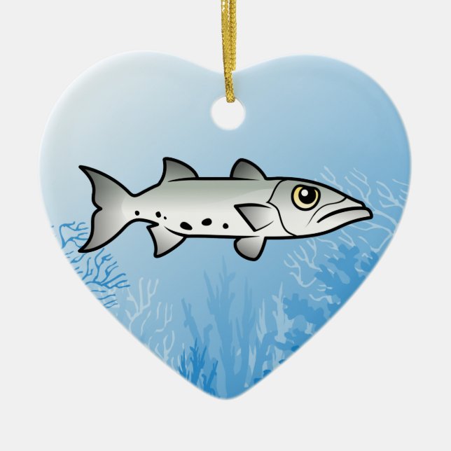 Great Barracuda Ceramic Ornament (Front)