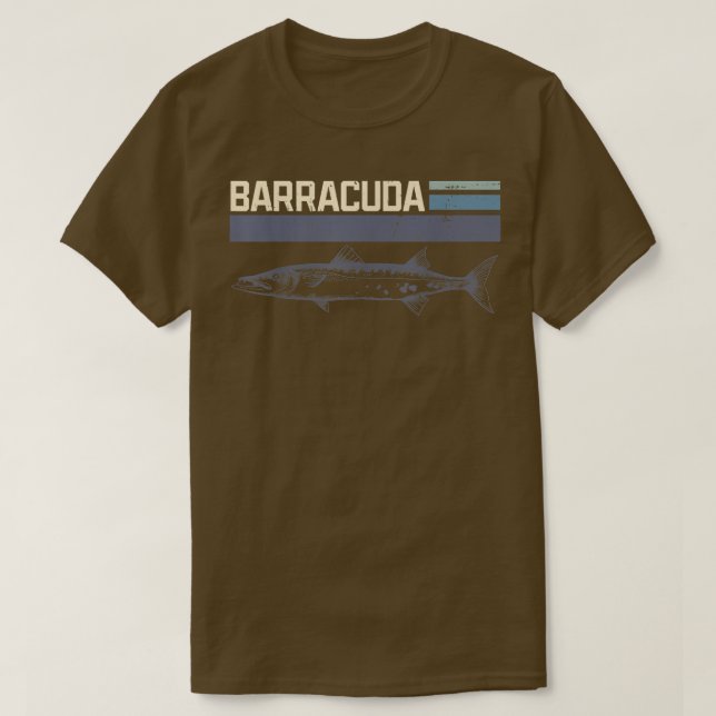 Great Barracuda Cuda Fishing Wildlife Saltwater Fi T-Shirt (Design Front)