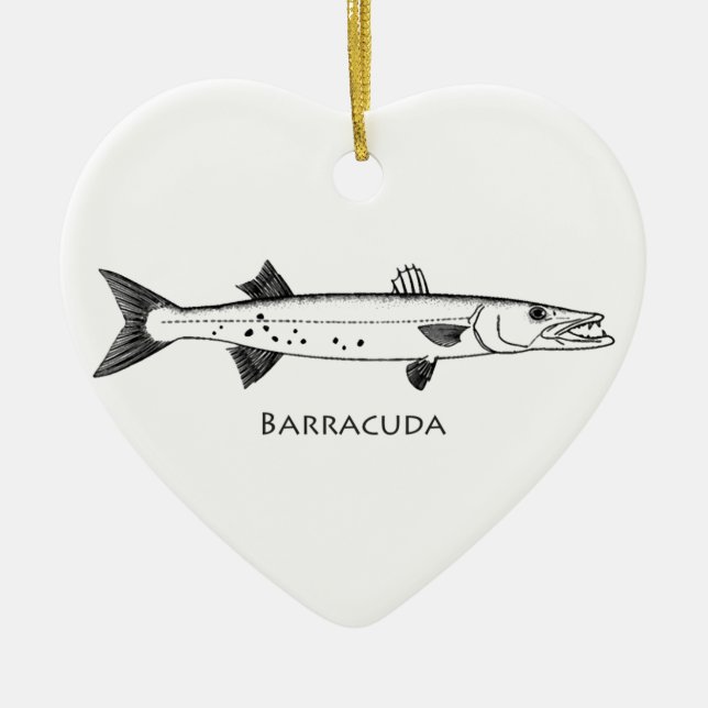 Great Barracuda Logo Ceramic Ornament (Front)