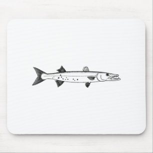 Great Barracuda Logo Mouse Pad