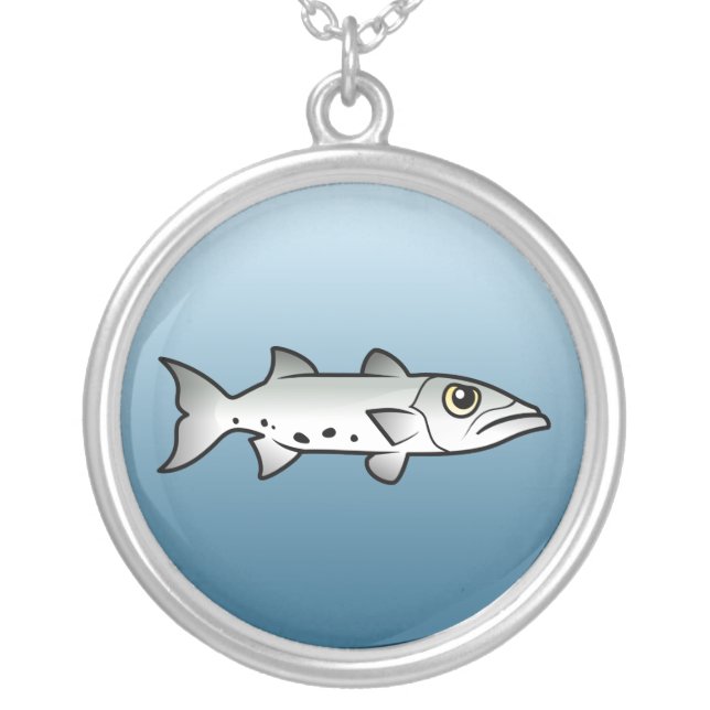 Great Barracuda Silver Plated Necklace (Front)