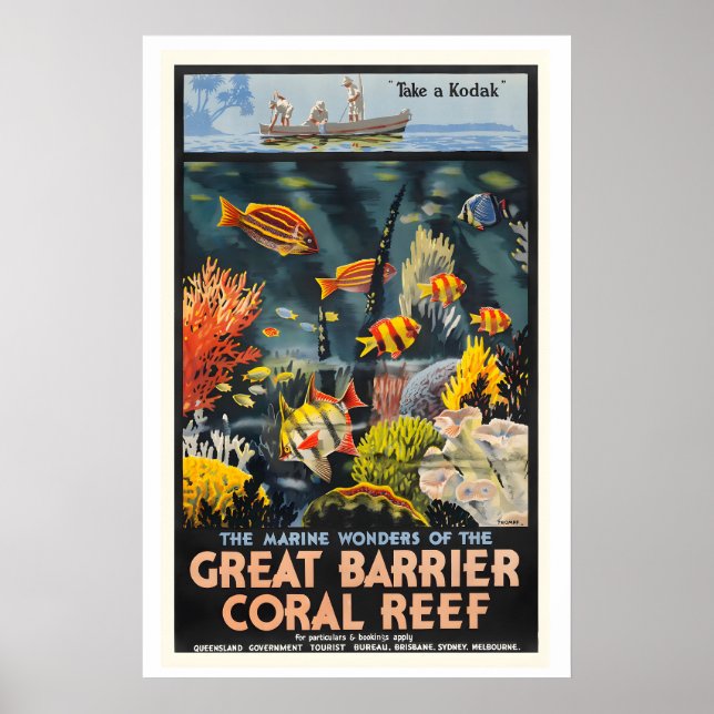 Great Barrier Coral Reef Queensland Australia Poster (Front)