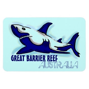 Great Barrier Reef Australia Blue Shark Magnet by ArtisticAttitude at Zazzle