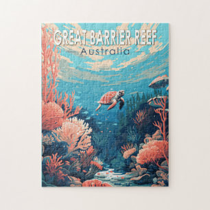 Great Barrier Reef Australia Travel Art Vintage Jigsaw Puzzle