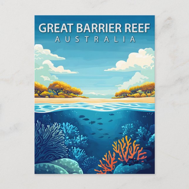 Great Barrier Reef Australia Travel Postcard (Front)