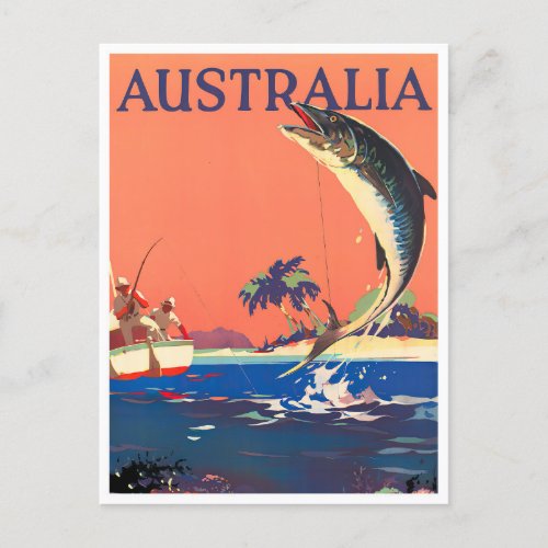Great Barrier Reef Australia vintage travel Postcard
