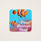 Great Barrier reef Clown fish cartoon poster (Front)