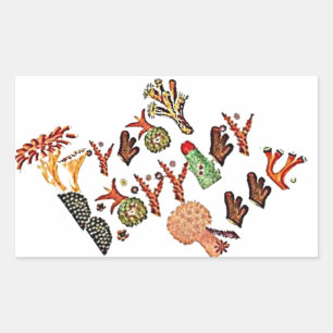 Great Barrier Reef, Coral, Rectangular Sticker