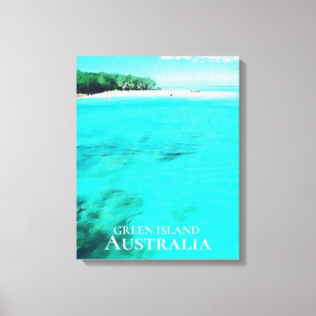 Great Barrier Reef Green Island Australia travel Canvas Print (Front)