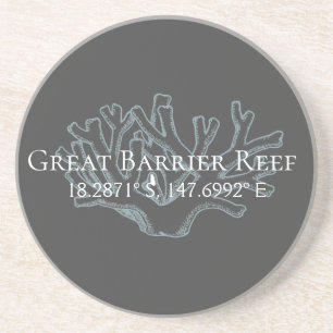 Great Barrier Reef Latitude Longitude Coaster