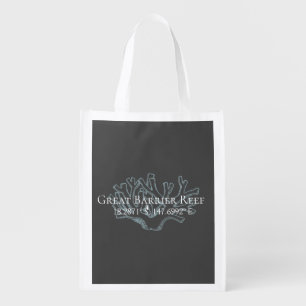 Great Barrier Reef Latitude Longitude Grocery Bag