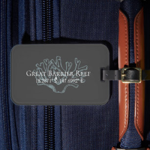 Great Barrier Reef Latitude Longitude Luggage Tag