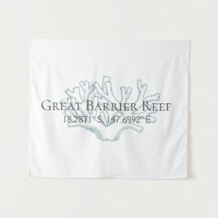 Great Barrier Reef Latitude Longitude Tapestry