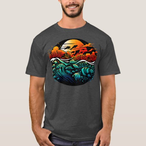Great Barrier Reef Ocean Design T_Shirt