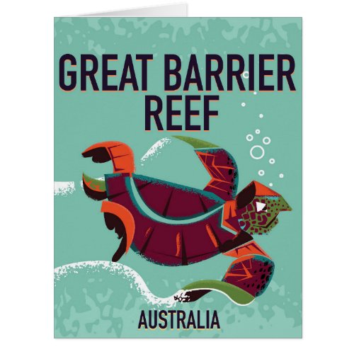Great Barrier Reef vintage travel poster