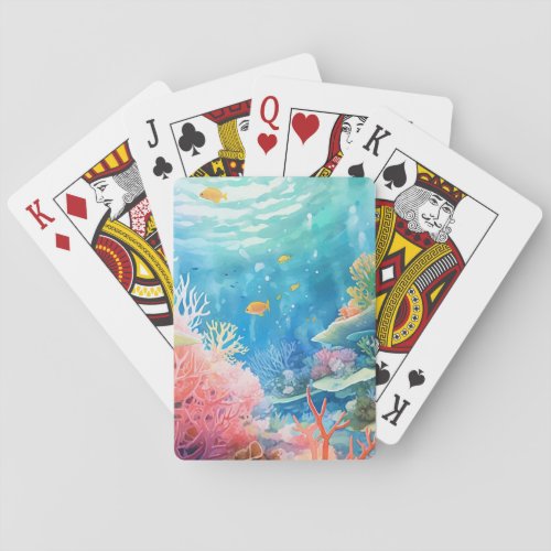 Great Barrier Reef Watercolor Playing Cards