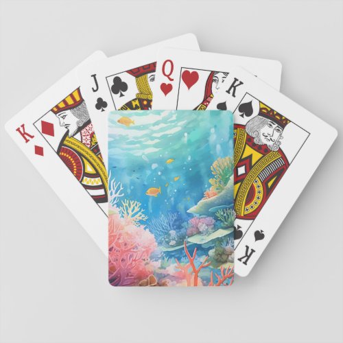 Great Barrier Reef Watercolor Playing Cards