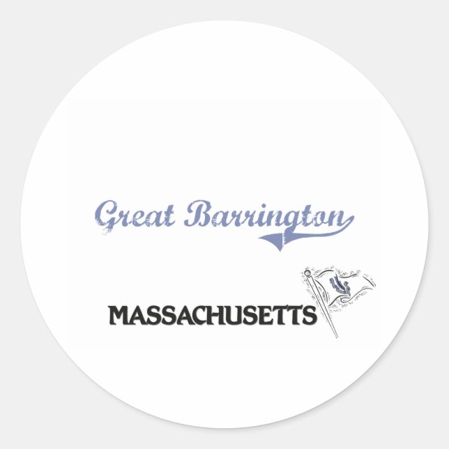 Great Barrington Massachusetts City Classic Classic Round Sticker (Front)