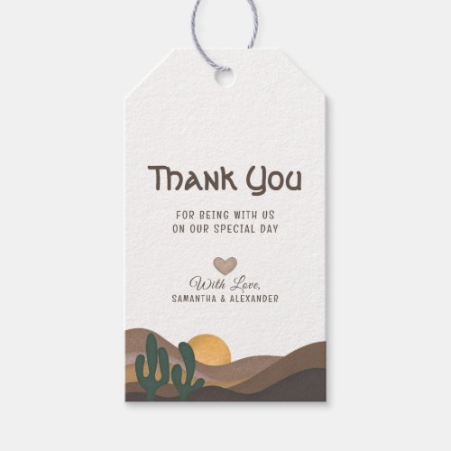 Great Basin Desert Theme Wedding Thank You Favor Gift Tags