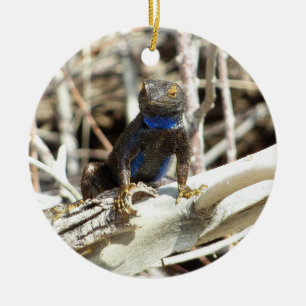 Great Basin Fence Lizard at Joshua Tree Ceramic Ornament