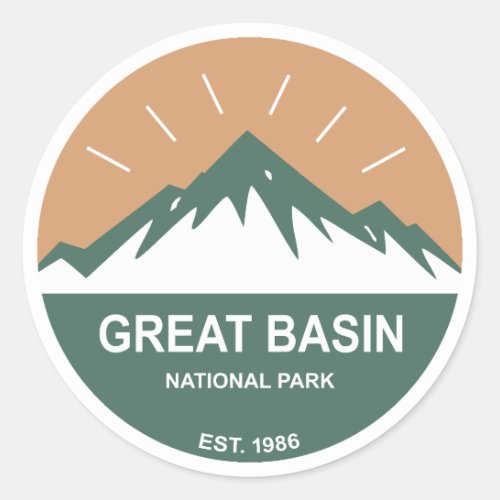 Great Basin National Park Classic Round Sticker