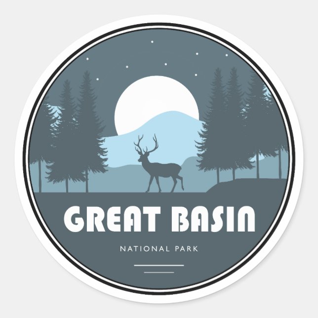Great Basin National Park Deer Classic Round Sticker (Front)
