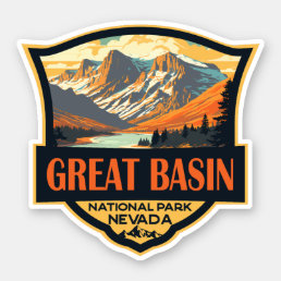 Great Basin National Park Illustration Travel Art Sticker