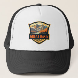 Great Basin National Park Illustration Travel Art  Trucker Hat