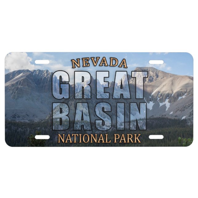 Great Basin National Park License Plate (Front)