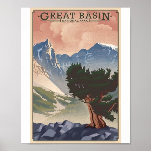 Great Basin National Park Litho Artwork Poster