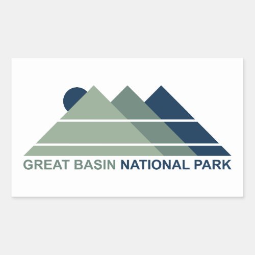 Great Basin National Park Mountain Sun Rectangular Sticker