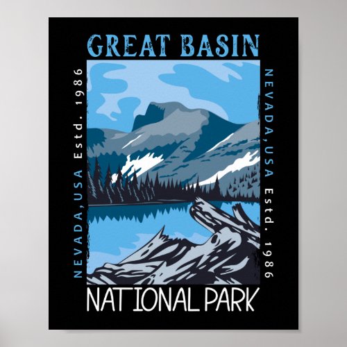  Great Basin National Park Nevada Retro Distressed Poster