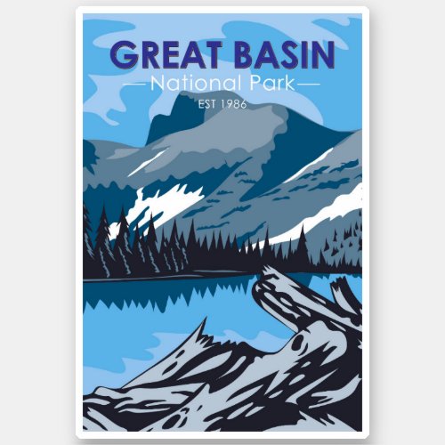 Great Basin National Park Nevada Retro Sticker