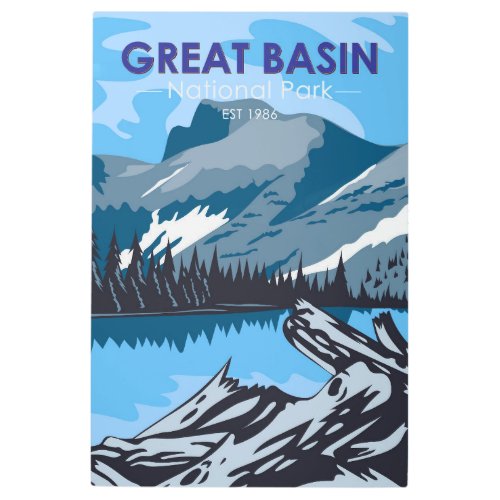  Great Basin National Park Nevada Vintage  Metal Print