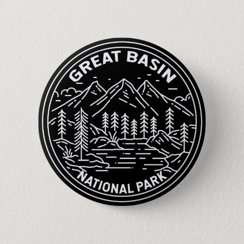 Great Basin National Park Nevada Vintage Monoline Button