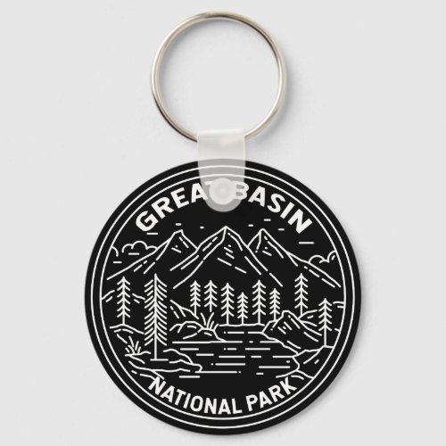 Great Basin National Park Nevada Vintage Monoline Keychain