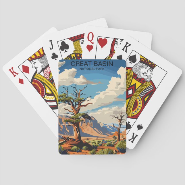 Great Basin National Park Nevada Vintage Poker Cards (Back)