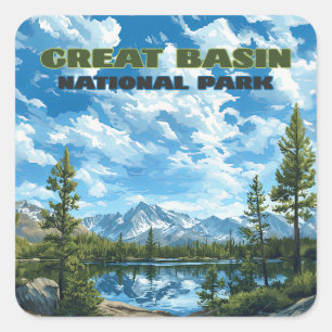 Great Basin National Park Nevada Wheeler Peak Square Sticker