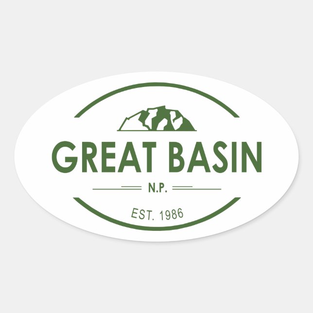 Great Basin National Park Oval Sticker (Front)