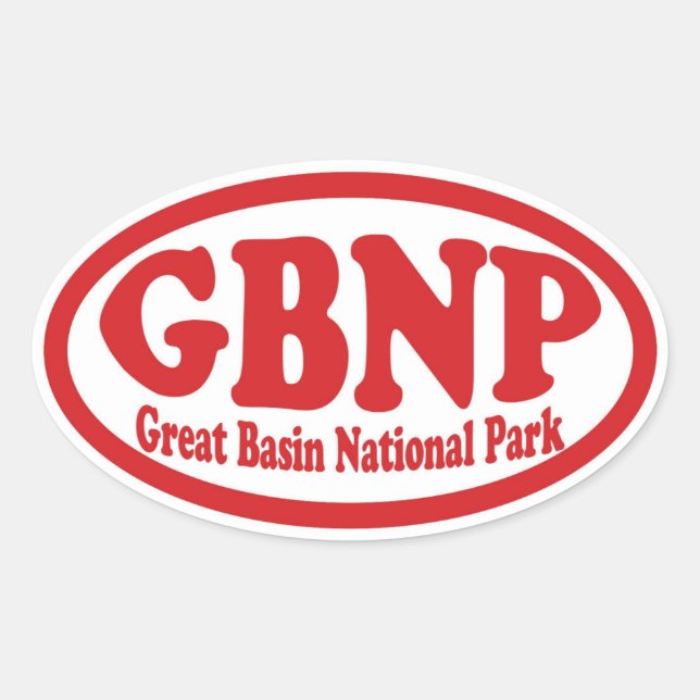 Great Basin National Park red oval sticker (Front)