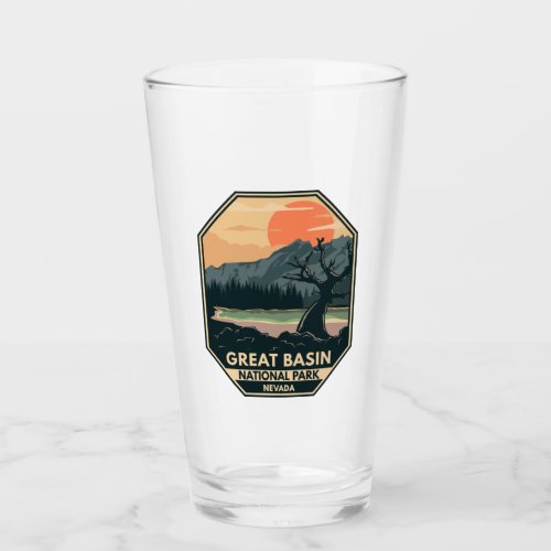 Great Basin National Park Retro Emblem Glass