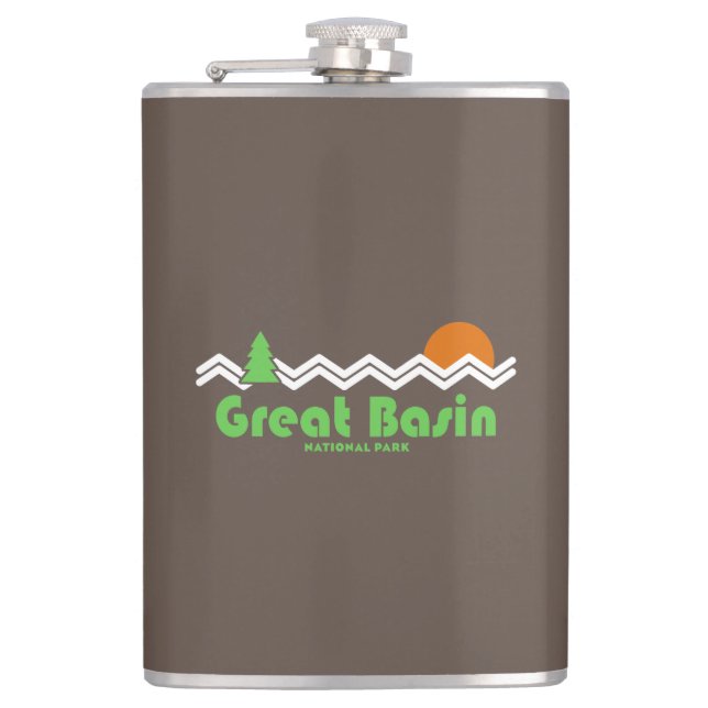 Great Basin National Park Retro Flask (Front)